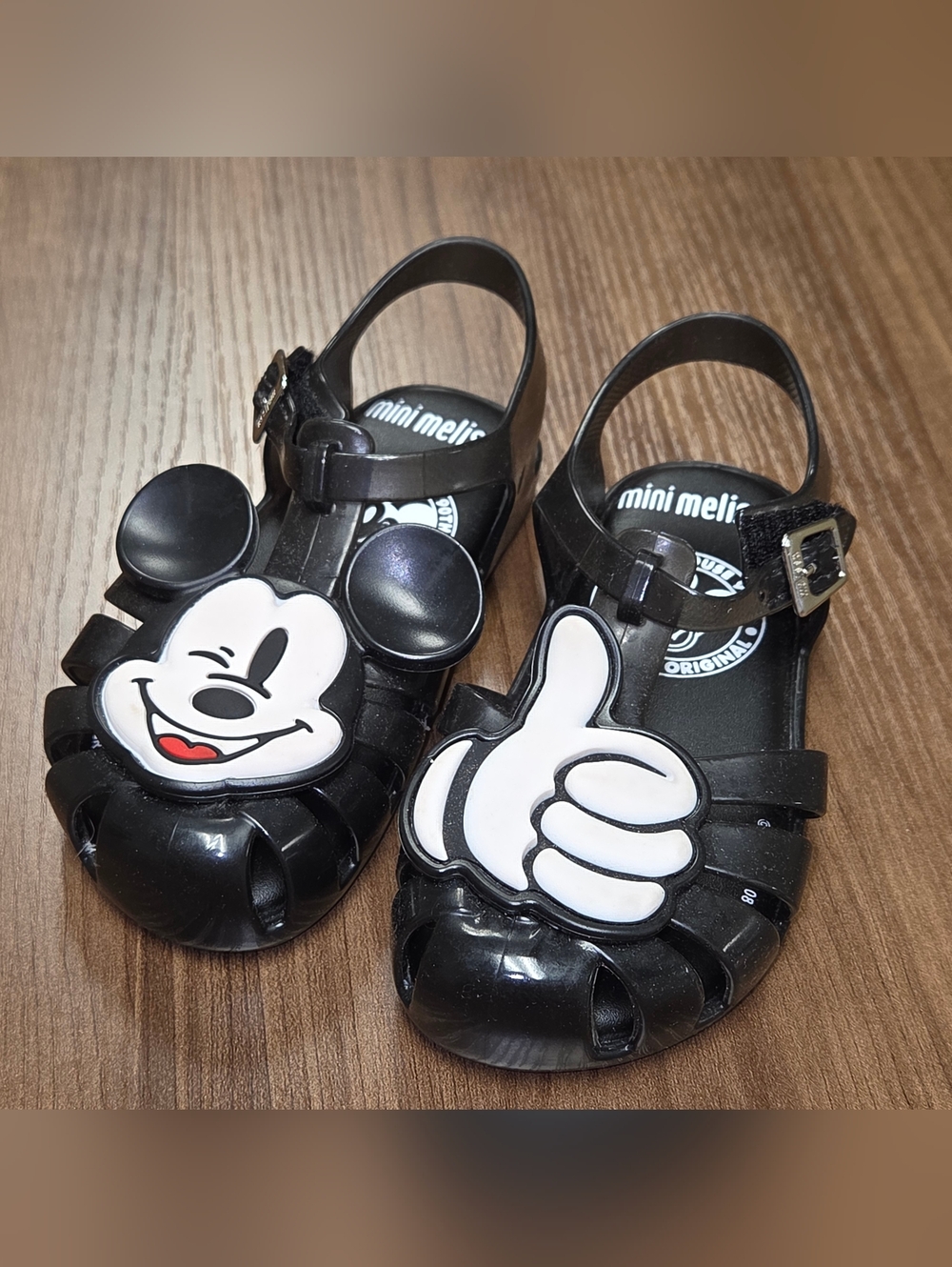 Mini Melissa x Disney Mickey Mouse 90th Anniversary PVC Sandals Size 10 EUC